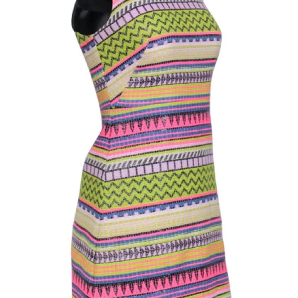 Milly Neon Striped Sheath Dress
